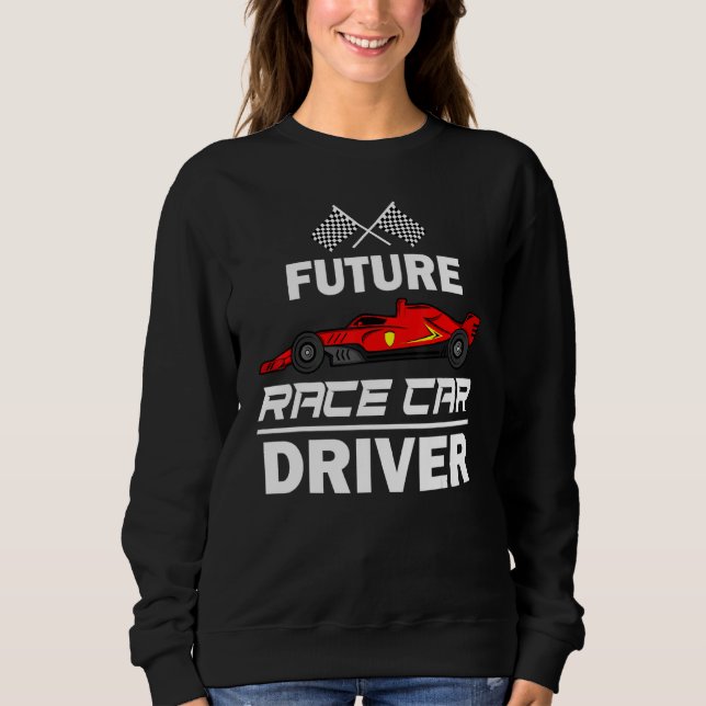 Sudadera Futuro Conductor De Coches De Carrera Para Niños C (Anverso)