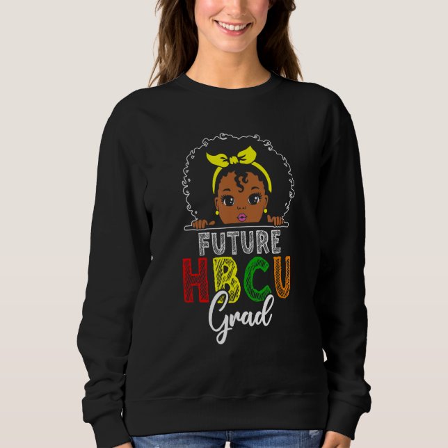 Sudadera Futuro Hbcu Grad Afro-Estadounidense Chica Negro (Anverso)