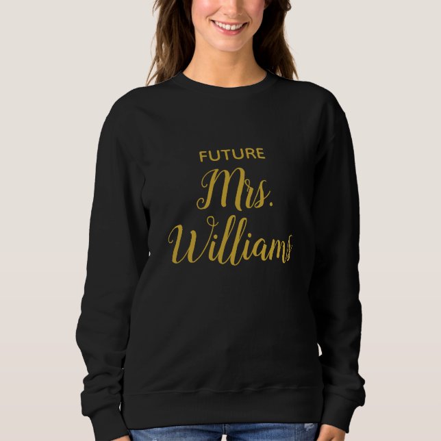 Sudadera Futuro personalizado Sra. Bride Gift Personalizado (Anverso)