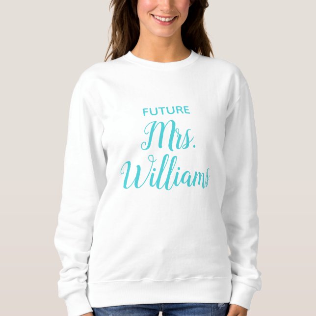 Sudadera Futuro personalizado Sra. Bride Gift Personalizado (Anverso)