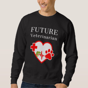 Sudadera Futuro veterinario divertido estudiante veterinari