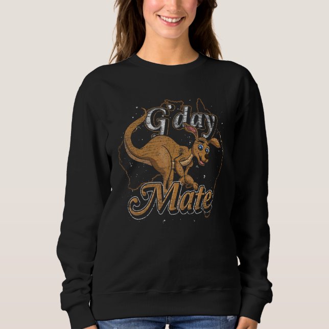 Sudadera G Day Mate Cute Aussie Kangaroo Animal Australia (Anverso)