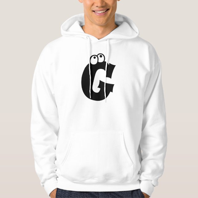 Sudadera G, letra con ojos (Anverso)