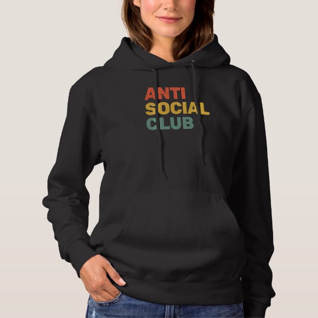 Sudadera Ga Sarcástica Antisocial Introvertida En El Club A (Anverso)