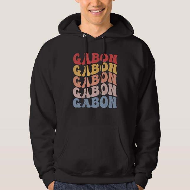 Sudadera Gabon Groovy Retro Gabonese (Anverso)
