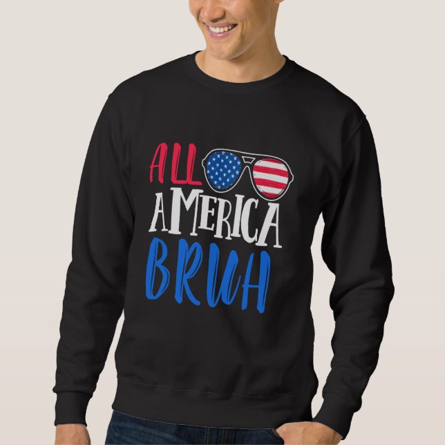 Sudadera Gafas de Bruh de toda América - Bandera de los Est (Anverso)