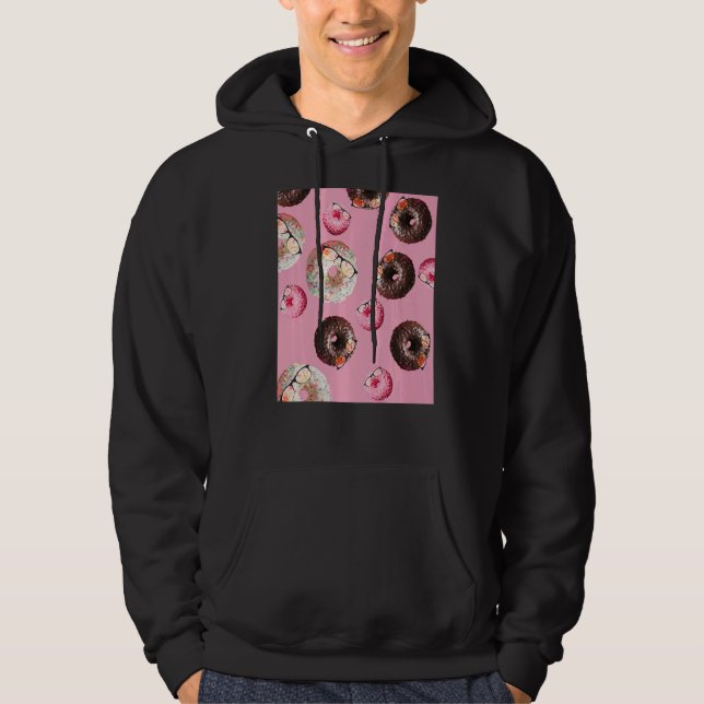 Sudadera Gafas de donut rosado sin donuts (Anverso)
