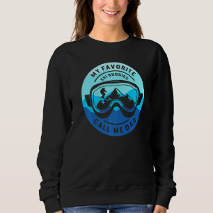 Sudadera Gafas de esquí para padre de amigos de esquí Nieve