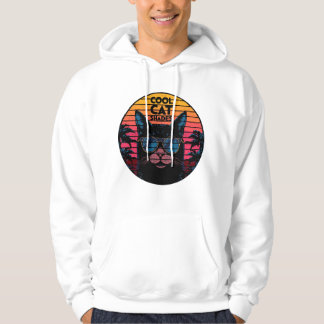 Sudadera Gafas de Gato Genial Arte de Atardecer Synthwave V