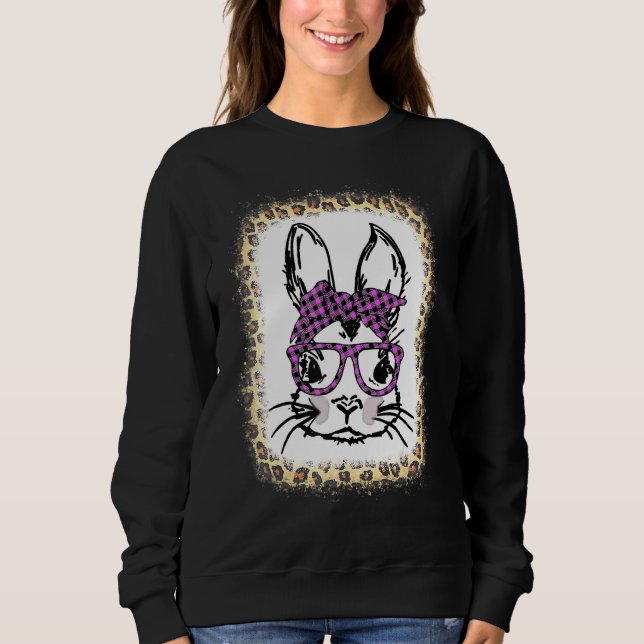 Sudadera Gafas de guarnición de búfalo rosado para conejito (Anverso)