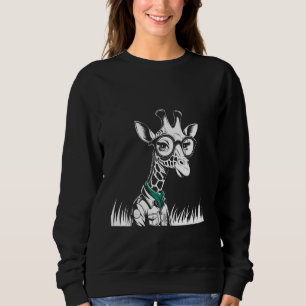 Sudadera Gafas de jirafa linda Amante de animales divertido