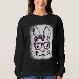 Sudadera Gafas de leche de búfalo rosado de lija de conejo