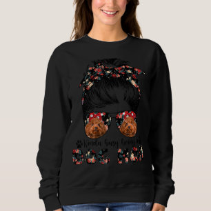 Sudadera Gafas de pelo de peluche de poodle para mujeres