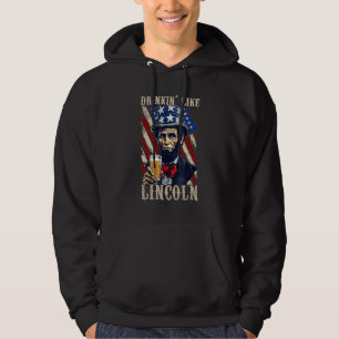 Sudadera Gafas de sol Abraham Lincoln 4 de julio bandera am
