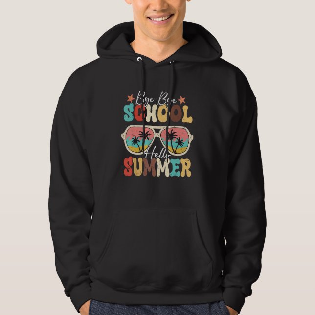 Sudadera Gafas de sol Adiós escuela Hola verano último día  (Anverso)