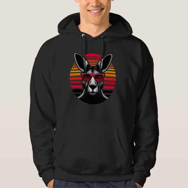 Sudadera Gafas de sol animales de la época del sol Kangaroo (Anverso)