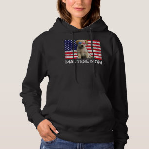Sudadera Gafas de sol Bandera de mamá maltesa norteamerican