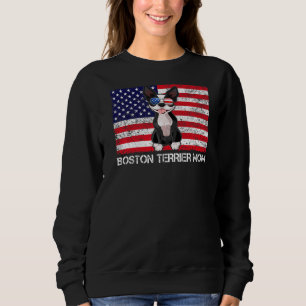 Sudadera Gafas de sol Bandera de Mamá Terrier de Boston Est