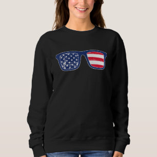 Sudadera Gafas De Sol Bandera Estadounidense Independiente 