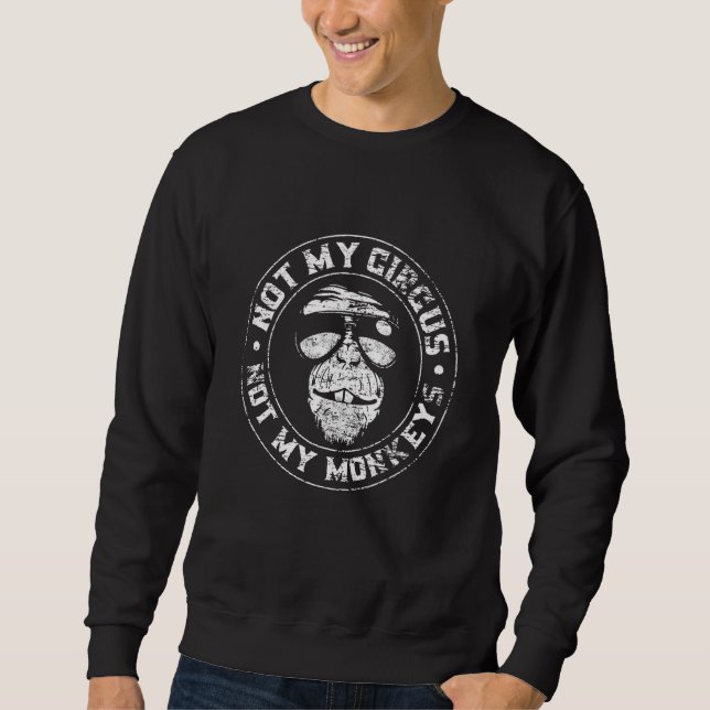 Sudadera Gafas de sol Chimpancee Animal Monkey Idea (Anverso)