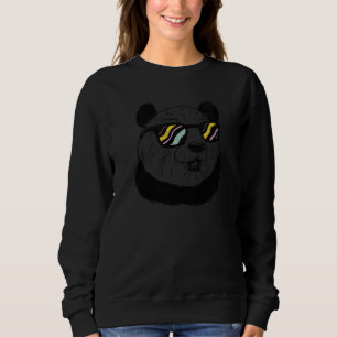 Sudadera Gafas de sol Cool Panda con niños dulces de escuel