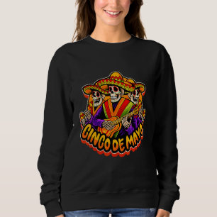 Sudadera Gafas de sol cruzadas Mustache Cinco De Mayo Mexi