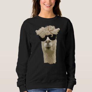 Sudadera Gafas de sol de animales de Alpaca Llama