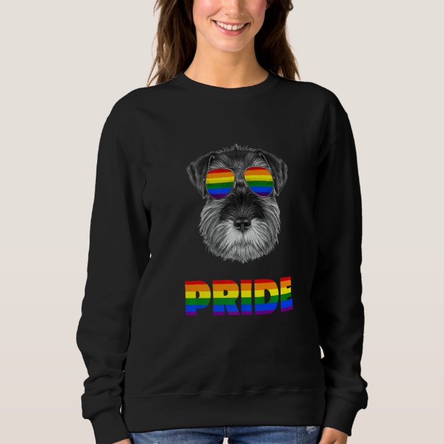 Sudadera Gafas de sol de bandera arcoíris de perro Schnauze (Anverso)