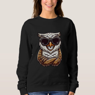 Sudadera Gafas de sol de búho de Guay Sonriente Diversión a