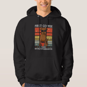 Sudadera Gafas de sol de café de perro Pug Retro Raza Pugs 