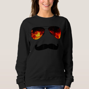 Sudadera Gafas de sol de fuego Mustache Grillmeister Grill 