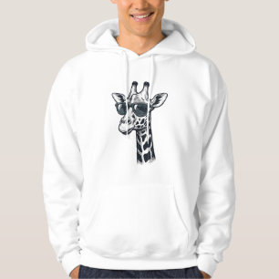 Sudadera Gafas de sol de jirafa geniales Camiseta con graba