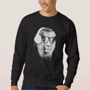 Sudadera Gafas de sol de león auriculares festival hincha d