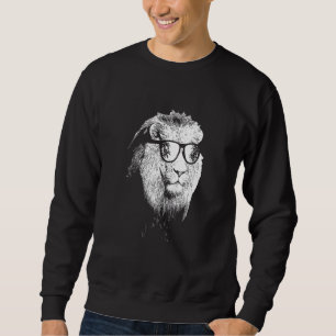 Sudadera Gafas de sol de león música de fiesta león amor le