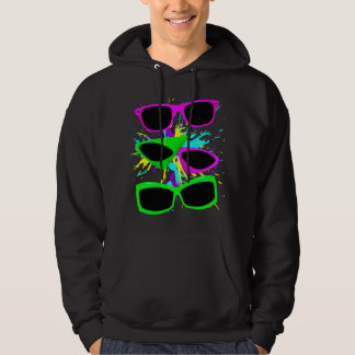 Sudadera Gafas de sol de neón vintage Corey Tiger 80s Splat