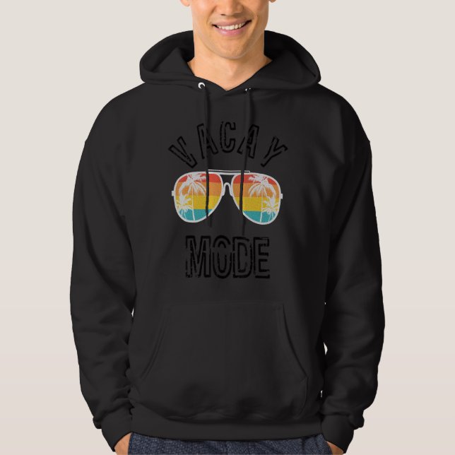 Sudadera Gafas de sol de palmeras en modo de vacaciones 2 (Anverso)