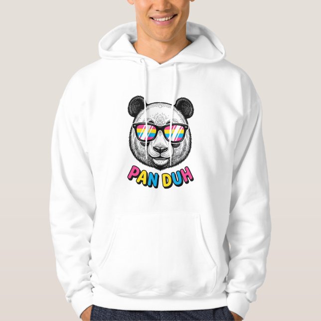 Sudadera Gafas de sol de Panda Divertidas Camiseta de Graba (Anverso)