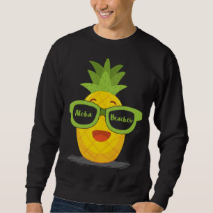 Sudadera Gafas de sol de piña Fruta Aloha Bebidas Hawaii -