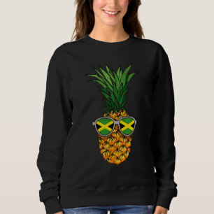 Sudadera Gafas de sol de piña jamaicana bandera de Jamaica