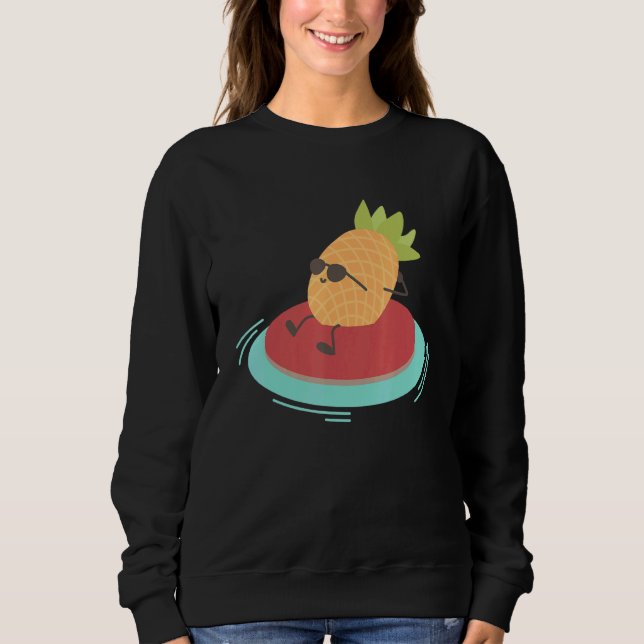 Sudadera Gafas de sol de piña Natación de verano (Anverso)