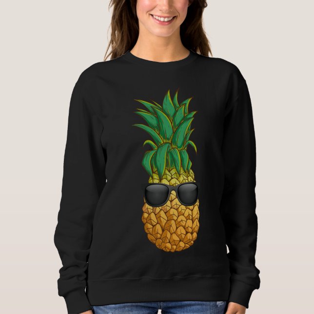 Sudadera Gafas de sol de piña verano Aloha Hawaii (Anverso)