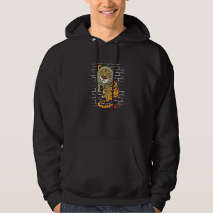 Sudadera Gafas de sol de tigre Bufanda Gran gato Animal de