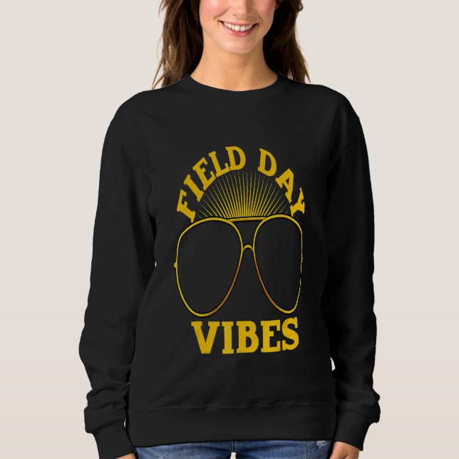 Sudadera Gafas De Sol De Vibes De Día De Campo Para El Día  (Anverso)