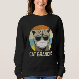 Sudadera Gafas de sol del abuelo del gato Máscara Tee Padre