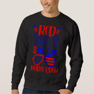 Sudadera Gafas De Sol Del Equipo De Enfermería Azul Blanco