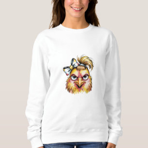 Sudadera Gafas de sol divertidas de pollo Camiseta de sudad