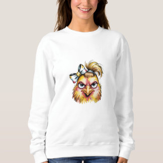 Sudadera Gafas de sol divertidas de pollo Camiseta de sudad