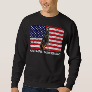 Sudadera Gafas de sol Doberman Pinscher Bandera de papá Est