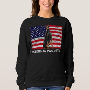 Sudadera Gafas de sol Doberman Pinscher Bandera de papá Est