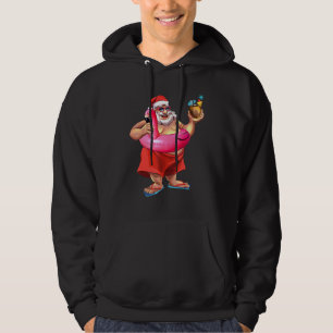 Sudadera Gafas de sol flotantes de Santa Flamingo Fiesta en